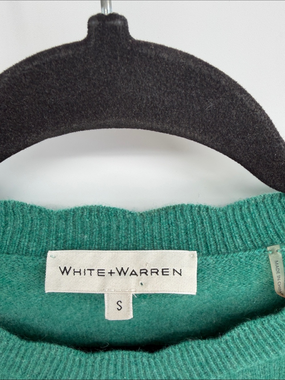 White + Warren 100% cashmere scallop neckline knit pullover sweater sz as - Picture 5 of 7